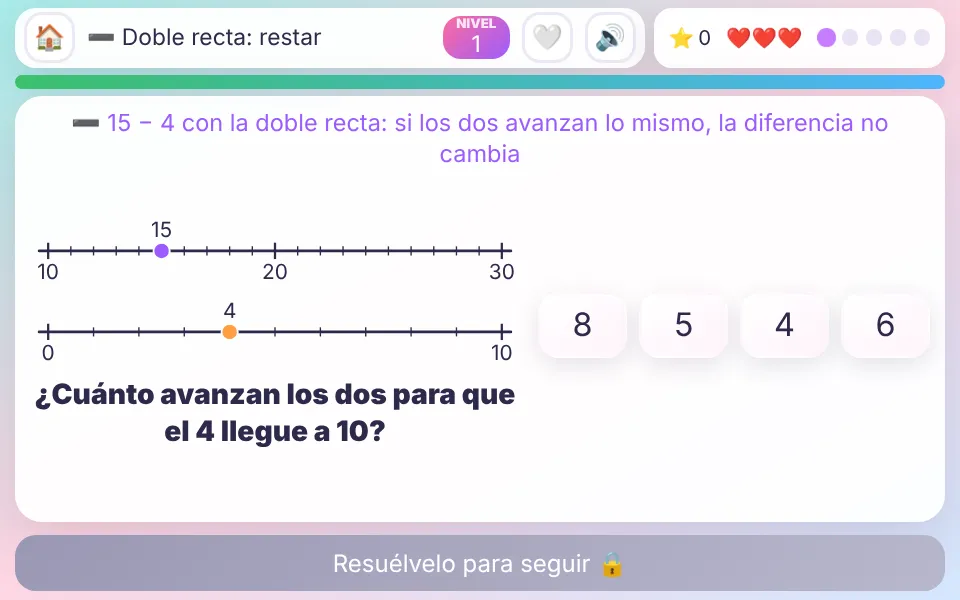 Captura de Doble recta: restar