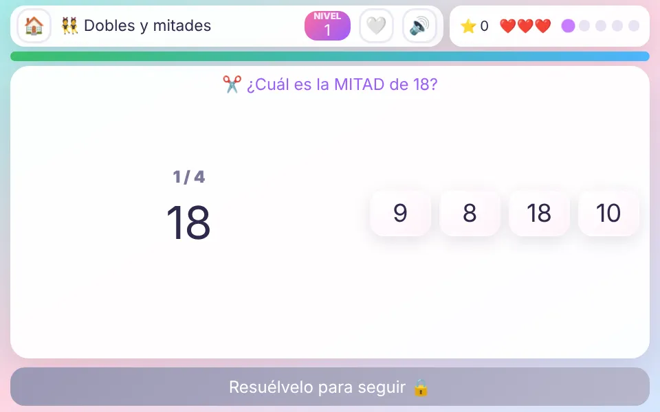 Captura de Dobles y mitades