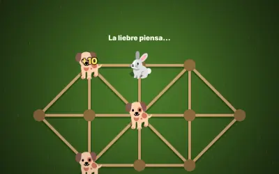 Liebre y perros