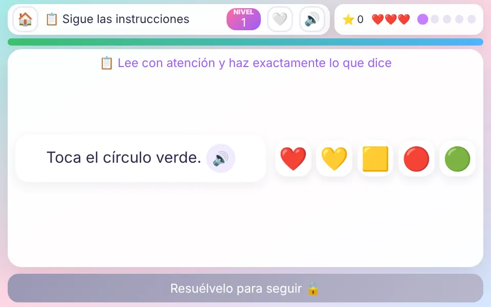 Captura de Sigue las instrucciones