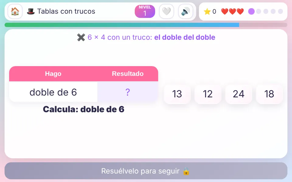 Screenshot of Times Table Tricks